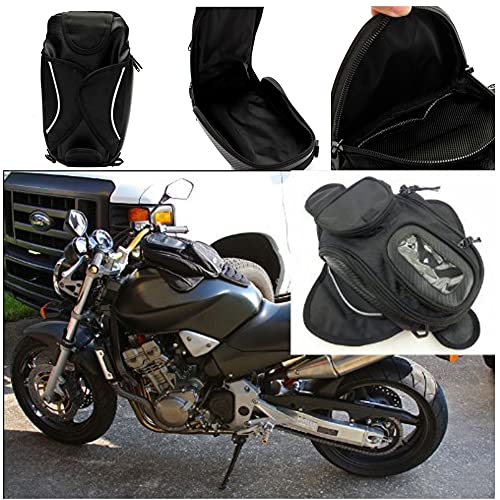 Bolsa de Tanque de la Motocicleta Oxford Alforja Magnética con Ventana Grande 48.5 * 37 cm Universal Asiento Trasero Bolsa de Sillín Herramienta de Viaje Eequipaje de la Cola