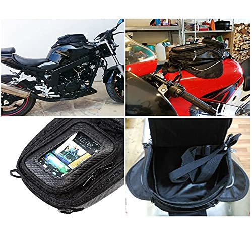 Bolsa de Tanque de la Motocicleta Oxford Alforja Magnética con Ventana Grande 48.5 * 37 cm Universal Asiento Trasero Bolsa de Sillín Herramienta de Viaje Eequipaje de la Cola