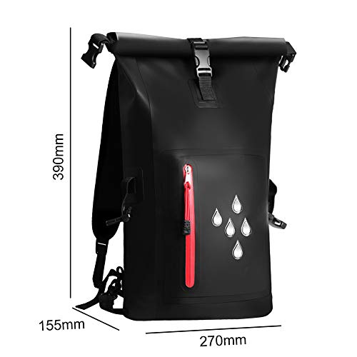 Bolsa Seca 25L / Dry Bag Bolsa estanca Mochila Impermeable para secar Camara para Mochilas Hombre Protección de Agua para navegar, Playa, Kayak, esquí, Pesca, Camping, natación