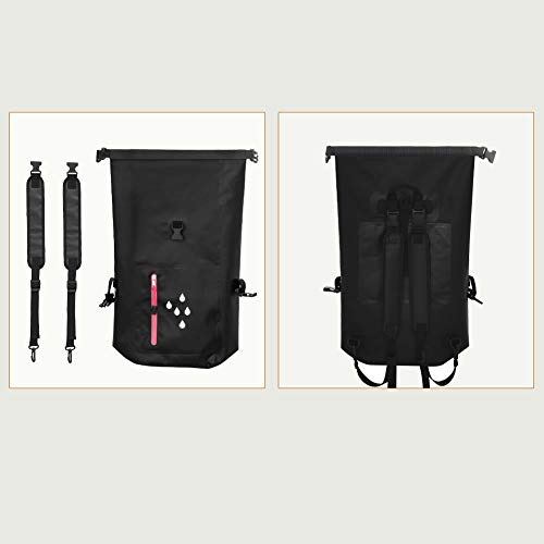 Bolsa Seca 25L / Dry Bag Bolsa estanca Mochila Impermeable para secar Camara para Mochilas Hombre Protección de Agua para navegar, Playa, Kayak, esquí, Pesca, Camping, natación