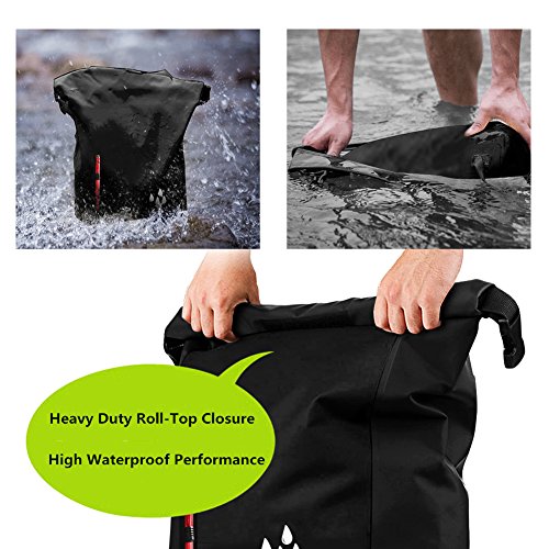 Bolsa Seca 25L / Dry Bag Bolsa estanca Mochila Impermeable para secar Camara para Mochilas Hombre Protección de Agua para navegar, Playa, Kayak, esquí, Pesca, Camping, natación
