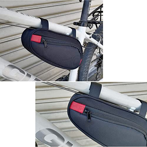 Bolsa Triangular Impermeable, Bolsa para Bicicleta Triangular, Bolsa de Marco de Tubo Delantero de Bicicleta, Apto para Hombres y Mujeres, Apto para Bicicletas de Montaña, Bicicletas Plegables