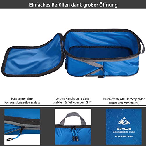 Bolsas de Embalaje ultraligeras con compresión - Cubo de Embalaje Ultraligero para Mochila y Maletas - Impermeable, Cubos de Empaque de Compresión como Organizador de Equipaje y Bolsa de Ropa