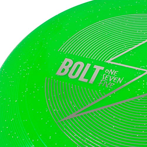 BOLT OneSevenFive Ultimate Frisbee Flying Disc! ¡Cinco Colores UV Disponibles! (Brillo Verde)