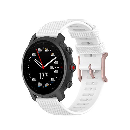 BoLuo 22mm Correa para Polar Grit X /Vantage M,Correas Reloj,Bandas Correa Repuesto,Silicona Reloj Recambio Brazalete Correa Repuesto para Polar Vantage M2/Garmin Venu 2/Vivoactive 4 (blanco)