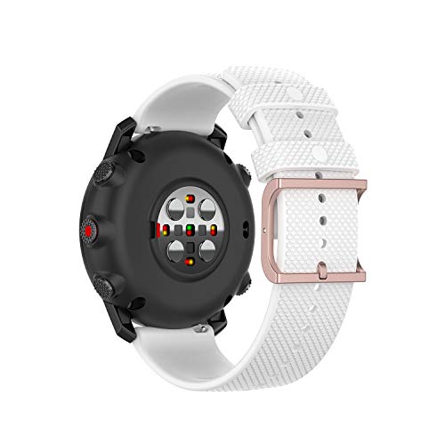 BoLuo 22mm Correa para Polar Grit X /Vantage M,Correas Reloj,Bandas Correa Repuesto,Silicona Reloj Recambio Brazalete Correa Repuesto para Polar Vantage M2/Garmin Venu 2/Vivoactive 4 (blanco)