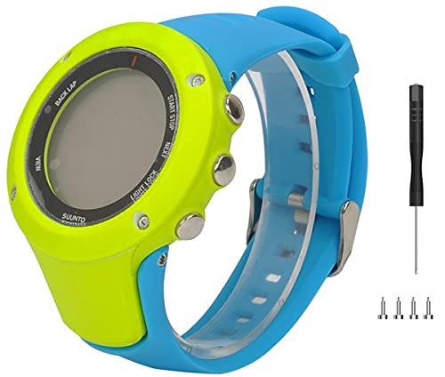 BoLuo Correa para Suunto Ambit 3,Bandas Correa Repuesto,Correas de Reloj, Silicona Reloj Recambio Ajustable Brazalete Correa Repuesto Strap Wristband para Suunto Ambit 3/Ambit 2/Ambit 1 (cielo azul)