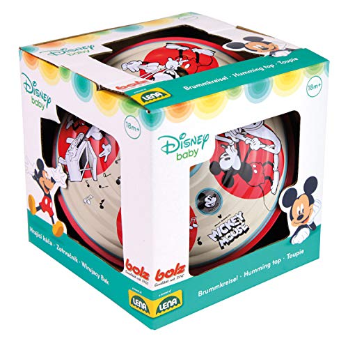 Bolz 52362 - Peonza de peluche (16 cm, chapa de metal, con diseño de Mickey Mouse, peonza con base, para niños a partir de 18 meses), multicolor , color/modelo surtido