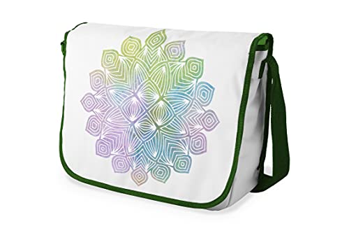 Bonamaison – Bolsas de Mensajero con Pulsera de Color Caqui para Estudiantes, Mochilas Escolares para niñas y niños, 29 x 36 cm