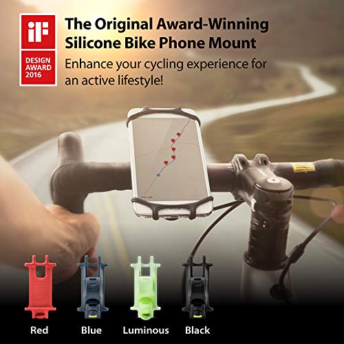 BONE COLLECTION Bike Tie X - Soporte Teléfono Bicicleta para Smartphones, Ganador Premios en Diseño & Patentado Montaje de Teléfono en Bicicleta Universal, Compatible con Bicis de Carretera & montaña