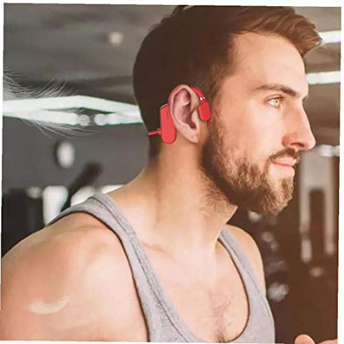 Bone Conduction Headphones Bluetooth Wireless Earphones Sports Open Ear Headphones Waterproof Lightweight Red
