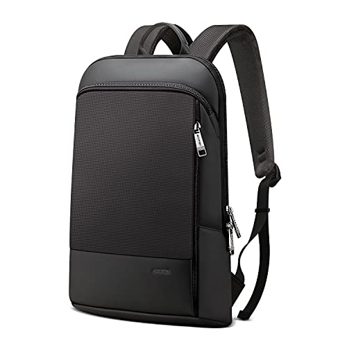 BOPAI Mochila Pase de Hombres y Mujeres Impermeable Mochila para Portátil Ligera Súper Delgada de 15 Pulgadas Hombres Mochila Antirrobo Ultraligera Mochila de Daypacks Negocios, Negro