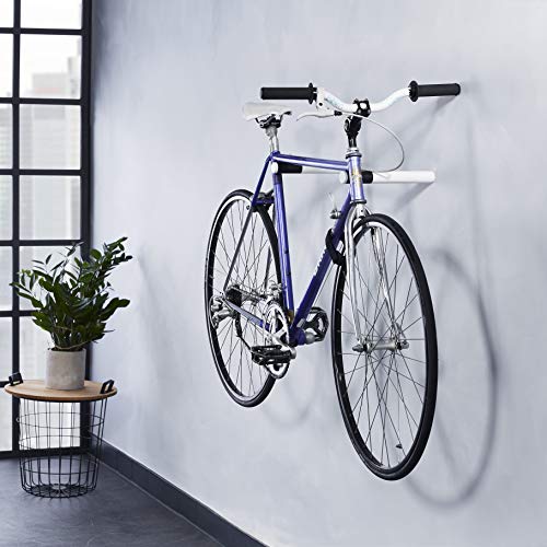 Borgen Soporte bicicletas pared - Soporte de pared para bicicletas de carretera de madera -Madera de roble noble - Soporte pared bicicletas mtb, carretera y ciudad