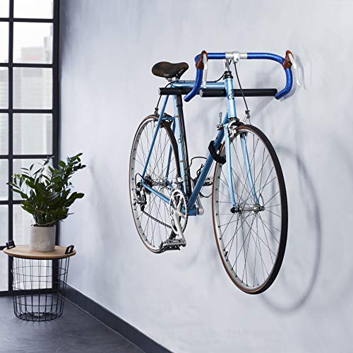 Borgen Soporte bicicletas pared - Soporte de pared para bicicletas de carretera de madera -Madera de roble noble - Soporte pared bicicletas mtb, carretera y ciudad