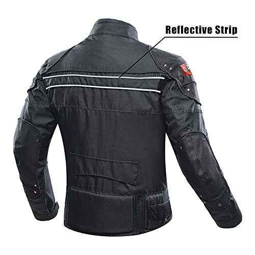 BORLENI Chaqueta de moto a prueba de viento motocicleta armadura de equipo de protección otoño invierno verano para hombre de toda estaciòn