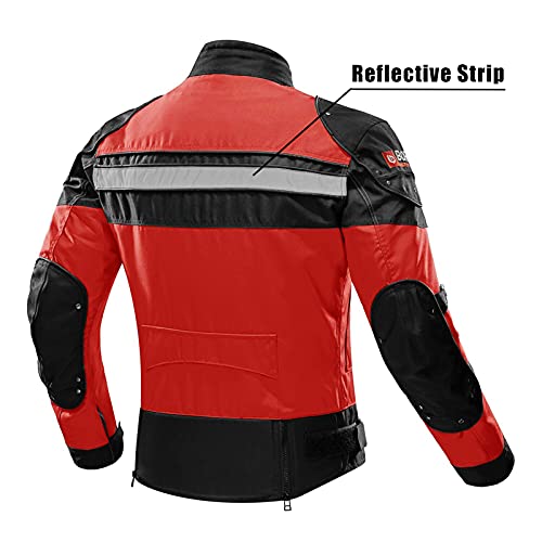 BORLENI Chaqueta de moto a prueba de viento motocicleta armadura de equipo de protección otoño invierno verano para hombre de toda estaciòn XXL