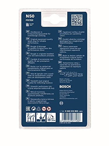 Bosch FR78X N50 Bujías de níquel Super 4 kit de 4