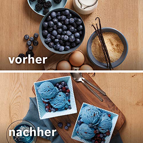 Bosch Hogar MUZ5EB2 Accesorio heladera Compatible con Robots de Cocina MUM5, más de 0.5 l de Helado, 400 W, 0.5 litros, De plástico, Blanco