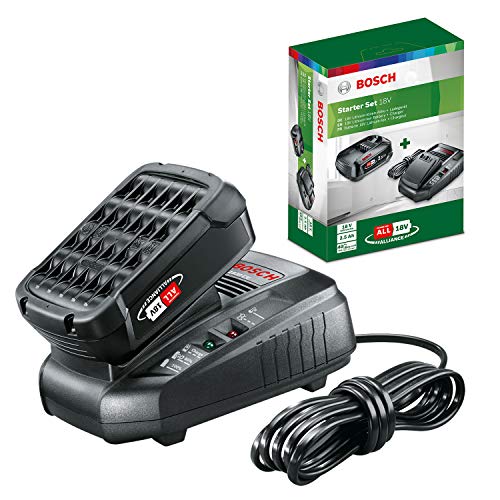 Bosch Home and Garden 1.600.A00.K1P Starter Set con batería, 2.5Ah y Cargador rápido, 18 W, 18 V, 2 Piezas