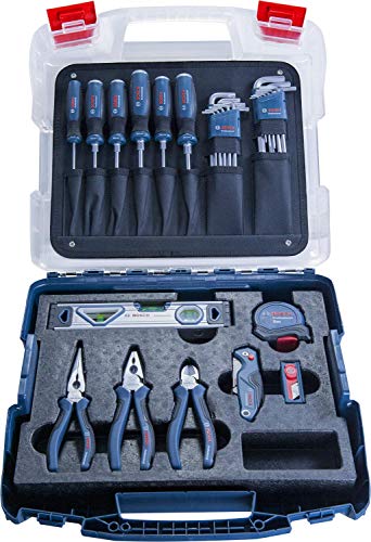 Bosch Professional 1600A016BW Set Herramientas de Mano, 25 cm, Azul