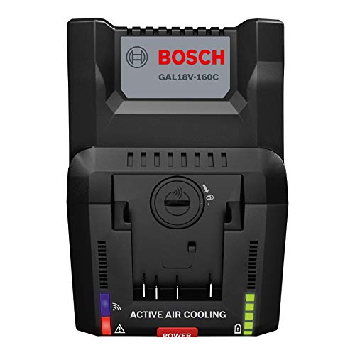 Bosch Professional GAL 18V-160 C + GCY 30-4 Cargador rápido para batería de Litio + conexión, módulo Connectivity, 18 V, Negro, Size