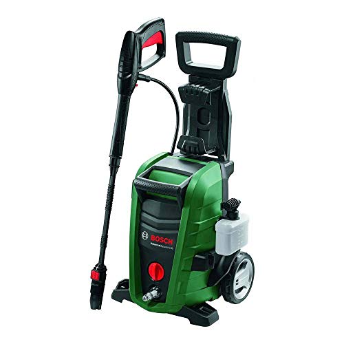 Bosch Verde 061599261B Hidrolimpiadora de Agua Fría Universal Aquatak 130 y Kit Limpieza de Coche