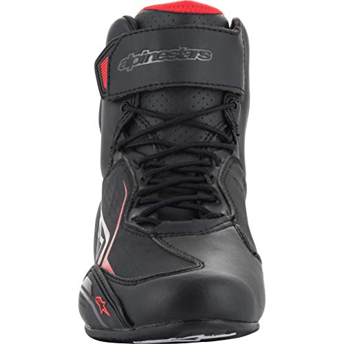 Botas de moto Alpinestars Faster-3 Shoes Black Gray Red, Negro, Gris y Rojo, 41