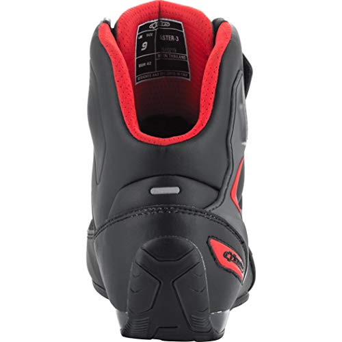 Botas de moto Alpinestars Faster-3 Shoes Black Gray Red, Negro, Gris y Rojo, 41
