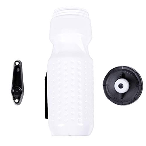 Botella de agua para bicicleta - con soporte magnético, práctico portabidón para bicicleta de carretera y bicicleta de montaña, botella de agua para bicicleta esencial para montar - 710 ml (blanco)