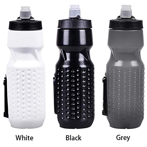 Botella de agua para bicicleta - con soporte magnético, práctico portabidón para bicicleta de carretera y bicicleta de montaña, botella de agua para bicicleta esencial para montar - 710 ml (blanco)