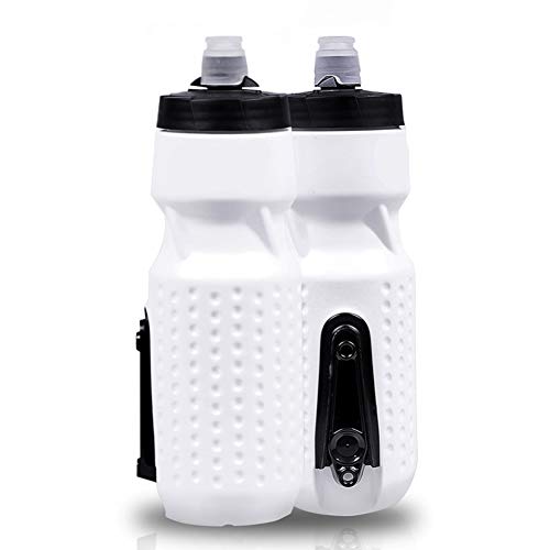 Botella de agua para bicicleta - con soporte magnético, práctico portabidón para bicicleta de carretera y bicicleta de montaña, botella de agua para bicicleta esencial para montar - 710 ml (blanco)