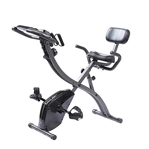 BOTOPRO - Slim Cycle, Bicicleta estática 2 en 1 para Uso en casa con Bandas de Resistencia y Monitor de corazón, Ideal para Uso doméstico - Anunciado en TV