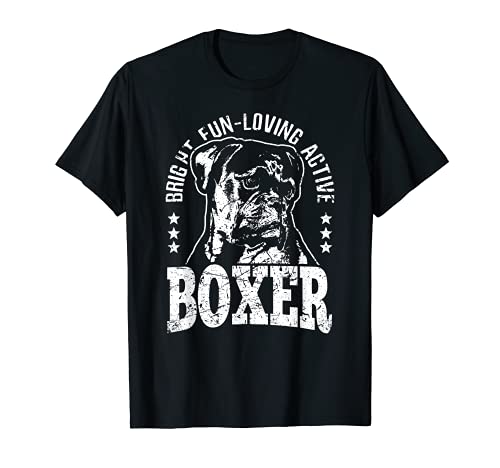 Boxer Dog - Perro de guardia juguetón para perro leal Camiseta