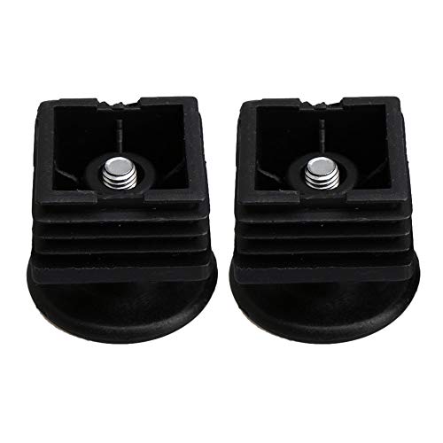 BQLZR - Tapones de rosca M8 de 40 mm x 40 mm de plástico para patas de muebles, tapones de inserción con rosca de ajuste para tubo cuadrado (10 unidades)