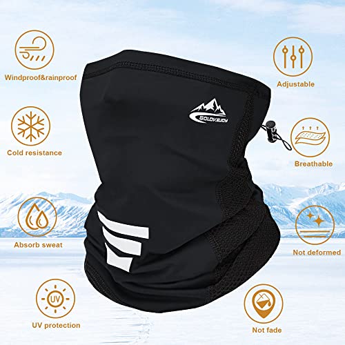 Braga Cuello Tubular Braga Moto Multifunción Medio pasamontañas Bragas Cuello Hombre invierno A Prueba de Viento Cálido Anti-UV Unisex para Motocicletas Bicicletas Esquí Montañismo, Negro