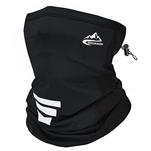 Braga Cuello Tubular Braga Moto Multifunción Medio pasamontañas Bragas Cuello Hombre invierno A Prueba de Viento Cálido Anti-UV Unisex para Motocicletas Bicicletas Esquí Montañismo, Negro