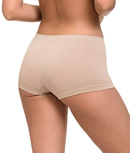 Bragas Culotte Shorts de Lycra Sin Costuras Suaves y Cómodos (Pack de 6) (Surtido, S-M)