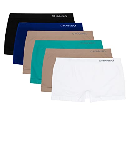 Bragas Culotte Shorts de Lycra Sin Costuras Suaves y Cómodos (Pack de 6) (Surtido, S-M)