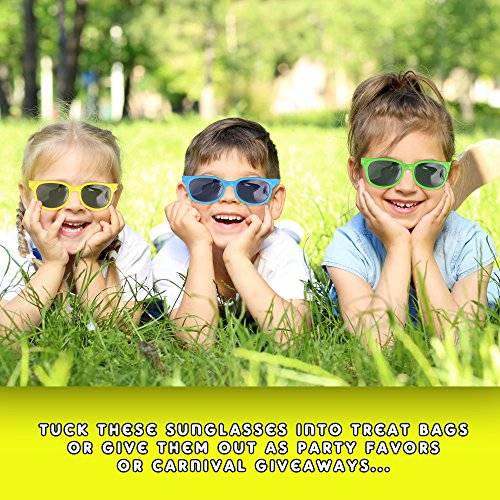 Bramble 12 Gafas de Sol de Plástico para Niños - Cumpleaños Fiesta Gafas