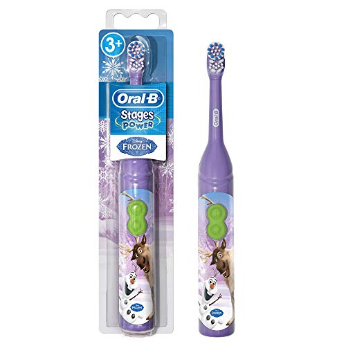 Braun Oral-B Stages Power Kids Batería de Cepillo de Dientes Niños 3 + Años Disney Frozen la Reina de Hielo + MAGIC temporizador, Modelos Aleatorios