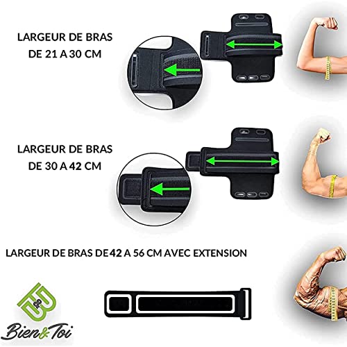 Brazalete para Smartphone TallaXL/iPhone13/13pro/13,12,11 ProMax/12pro/11/XR/6SPlus Samsung S20/S20FE/A52A72/S21/NOTE20/S8 Funda Deportiva para teléfonos móviles de hasta 6,7" con extensión