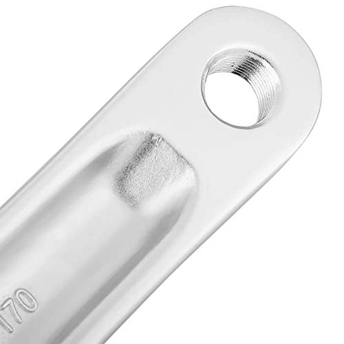 Brazo de Manivela para Bicicleta Brazo Izquierdo de Manivela de Bicicleta para Bicicleta, Bicicleta de Montaña, Bicicleta Estática, Pedales, Bicicleta de Montaña, Brazo de Pedal, Plata, 170 mm