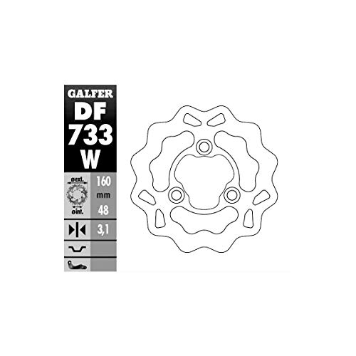 Bremsscheibe Galfer Wave starr DF733W 160 x 3,1mm 1x vorne (2 benötigt)