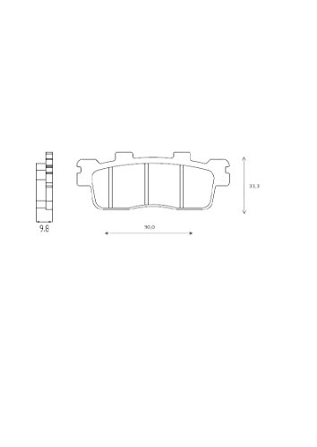 Brenta Pastillas freno organiche Moto para Kymco Downtown 125 i, People 125 GTI, Downtown 300