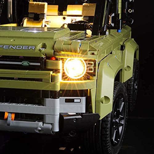 BRIKSMAX Kit de Iluminación Led para Lego Technic Land Rover Defender,Compatible con Ladrillos de Construcción Lego Modelo 42110, Juego de Legos no Incluido…