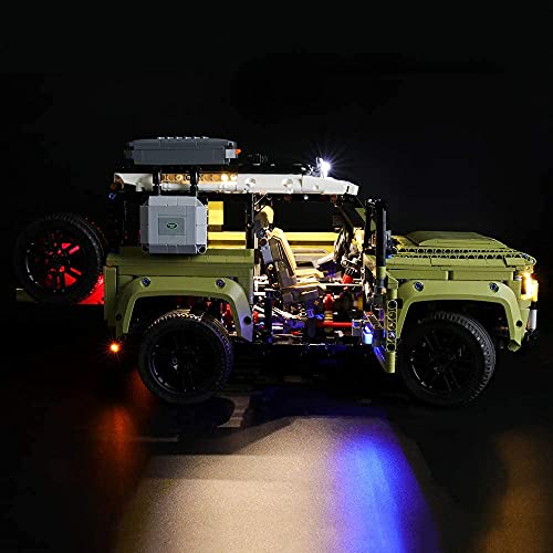 BRIKSMAX Kit de Iluminación Led para Lego Technic Land Rover Defender,Compatible con Ladrillos de Construcción Lego Modelo 42110, Juego de Legos no Incluido…