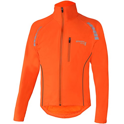 Brisk Bike Chaqueta de ciclismo Chaqueta de ciclismo ultraligera y transpirable para correr (Orange, S)