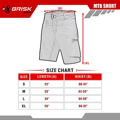 Brisk Bike MTB Padded Shorts Model Padded MTB Shorts Red Black (L)