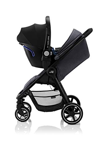 BRITAX RÖMER Carrito Bebe B-AGILE M Compacto y Plegable con una Mano Niños de 0 a 22 kg desde el Nacimiento hasta los 4 Años, Black Shadow