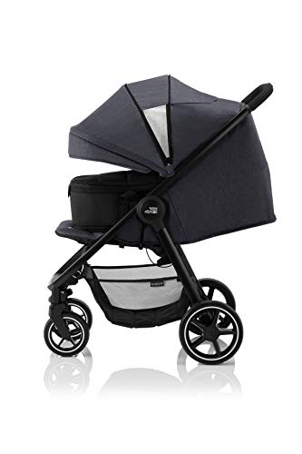 BRITAX RÖMER Carrito Bebe B-AGILE M Compacto y Plegable con una Mano Niños de 0 a 22 kg desde el Nacimiento hasta los 4 Años, Black Shadow